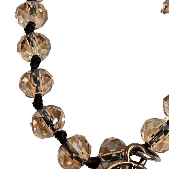 Zacasha Hamsa Hand & Amber Glass Bead Bracelet Hand Knotted Silk Cord Protection - Picture 4 of 10